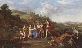 Cornelis Van Poelenburgh : Children Of Frederick V Prince Elector Of Pfalz And King Of Bohemia
